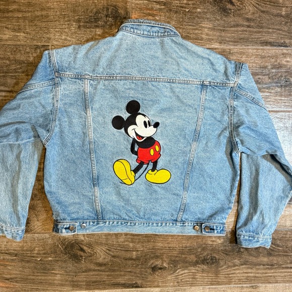 Mickey Inc Jackets & Blazers - Disney Mickey Inc. Vintage 90s Embroidered Denim Trucker Jacket, XXL(RARE)
